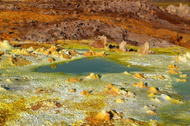 Dallol, Etiyopya 'nın kuzeydoğusunda, Eritre sınırı yakınlarındaki Danakil Havzası' nda aktif bir volkandır. Volkan, Io 'nun yüzeyini andıran Dünya dışı özel manzaralarıyla tanınır. Jüpiter Afrika uydusu.