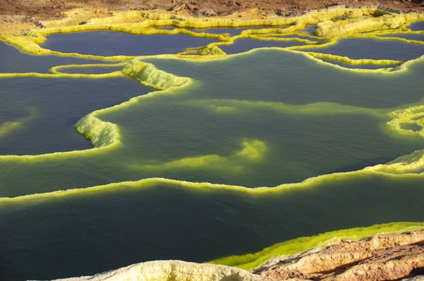 Dallol Volcán Activo Cuenca Del Danakil Noreste Etiopía Cerca Frontera — Foto de Stock