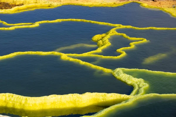 Dallol Volcán Activo Cuenca Del Danakil Noreste Etiopía Cerca Frontera — Foto de Stock