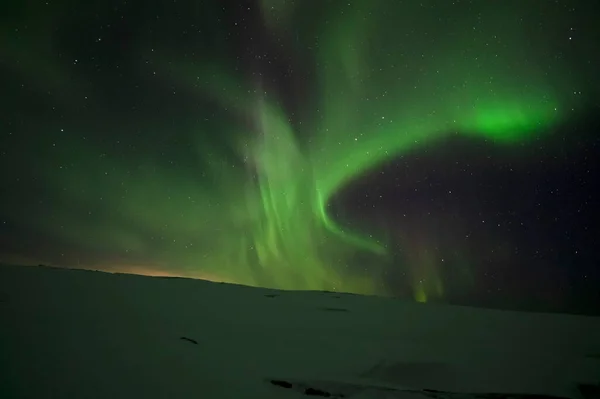 Aurora Borealis Северное Сияние Териберка Мурманская Область Россия — стоковое фото