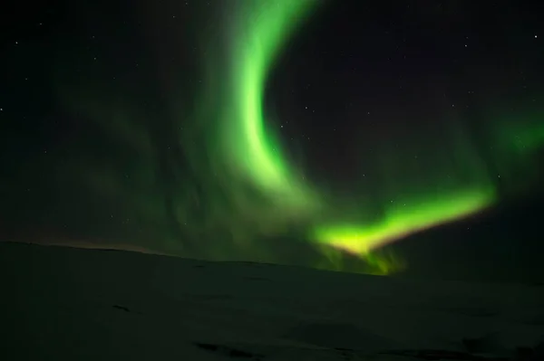 Aurora Borealis Northern Lights Teriberka Região Murmansk Rússia — Fotografia de Stock