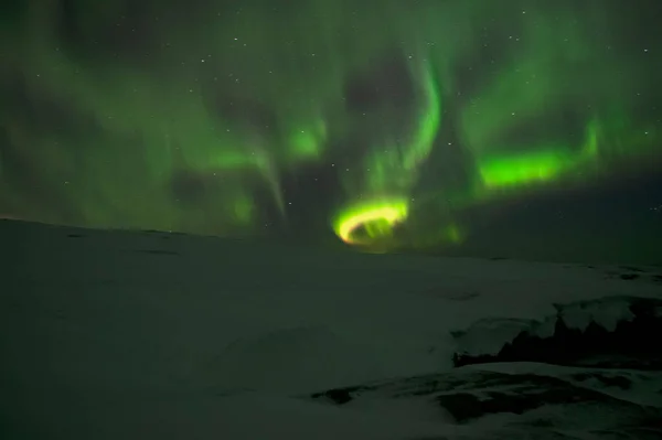 Aurora Borealis Северное Сияние Териберка Мурманская Область Россия — стоковое фото