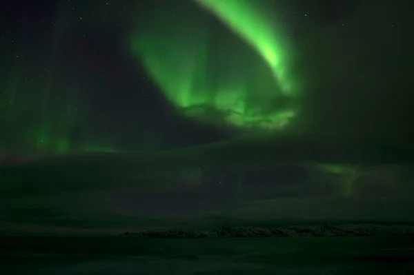 Aurora Borealis Vagyok Északi Fény Teriberka Vagyok Murmanszk Régió Oroszország — Stock Fotó