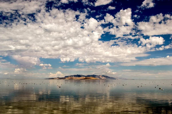 Increíble Fondo Pantalla Escritorio Gran Lago Salado Estados Unidos Estado — Foto de Stock