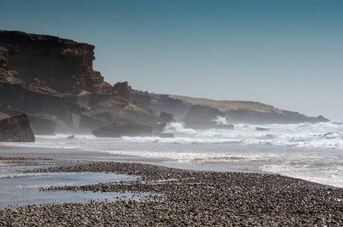 Atlantik kıyısı. Timassinin. Fas 'ta. Afrika