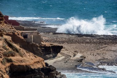 Atlantik kıyısı. Timassinin. Fas 'ta. Afrika