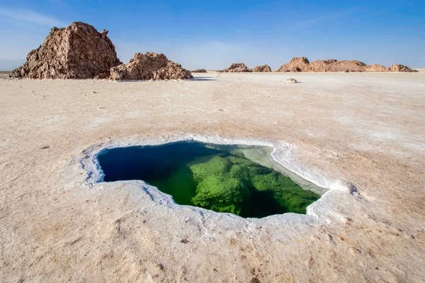 Depresión Danakil Parte Norte Del Triángulo Afar Etiopía Una Depresión — Foto de Stock