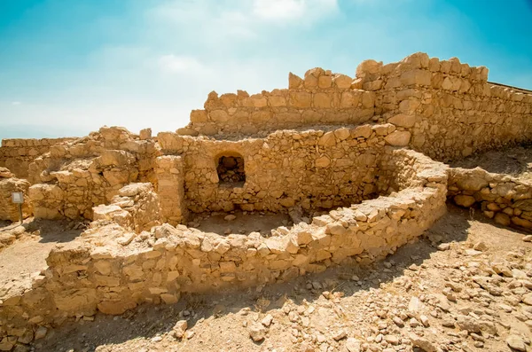 Ruines Château Herods Dans Forteresse Masada Site Patrimoine Mondial Déclaré — Photo