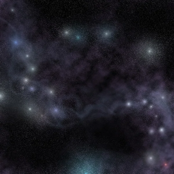 Hvězdné noci kosmické pohled, zářící mlhovinu v kosmickém prostoru — Stock fotografie