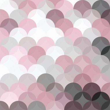 Background Circles Pattern with Transparent Pink and Grey Shades