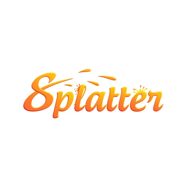 Splatter Logo Stylish Word Mark — стоковий вектор