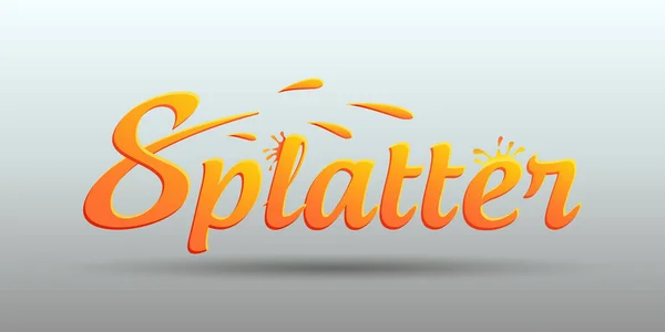 Splatter Logo Del Segno Parola — Vettoriale Stock