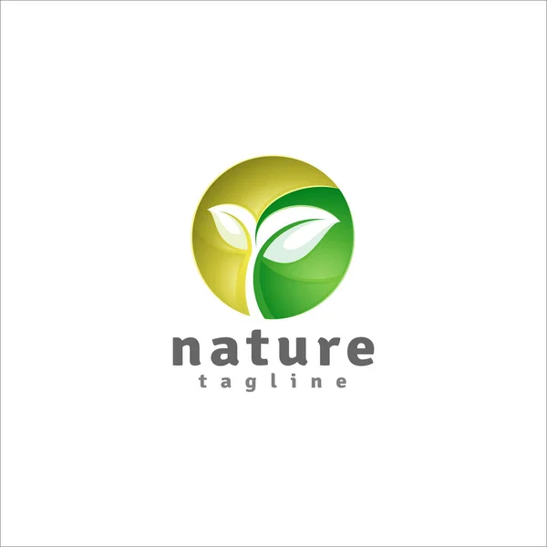 Logo Nature Avec Style Cercle — Image vectorielle