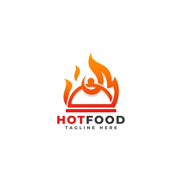 Шаблон Логотипу Гарячої Їжі — стоковий вектор