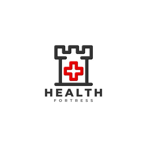 健康堡垒标志模板 — 图库矢量图片