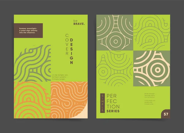 Poster, kitap kapağı, broşür ya da arkaplan için geometrik dalgalı daireler dizaynı. Asya tarzı daireler ve dalgalar geometrik arka planlar ayarlandı. Soyut geometri grafikleri şekillendirir. Yeşil doğulu arkaplan.