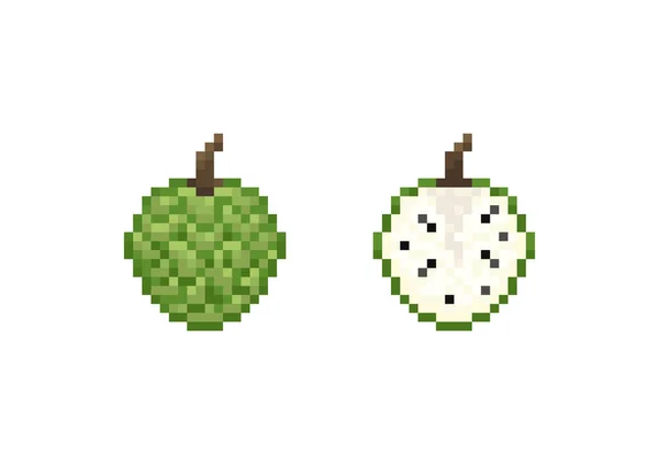 Pixelkunst Annona Pustard Apple Vector Illustration Bit Retro Gaming Pixel — Stockvektor