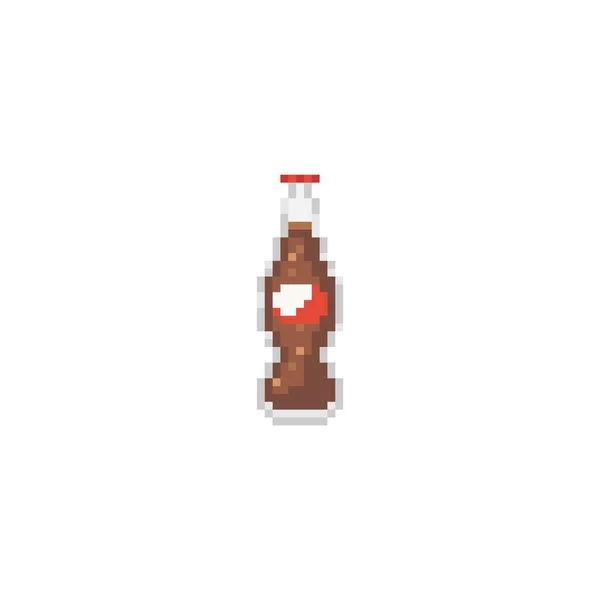 Pixel Art Flasche Cola Ikone Vector Retro Bit Illustration Von — Stockvektor