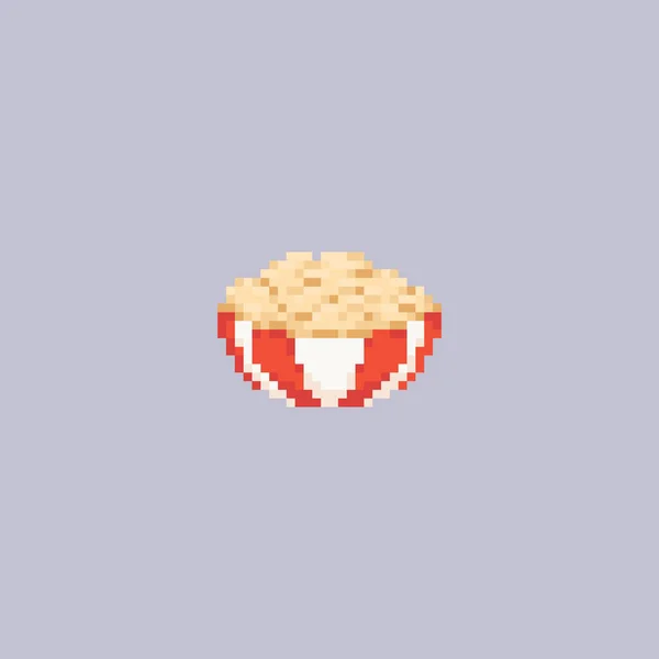 Pixel Τέχνη Πουρές Πατάτας Εικονίδιο Χαριτωμένο Ρετρό Εικονίδιο Πουρέ Πατάτας — Διανυσματικό Αρχείο