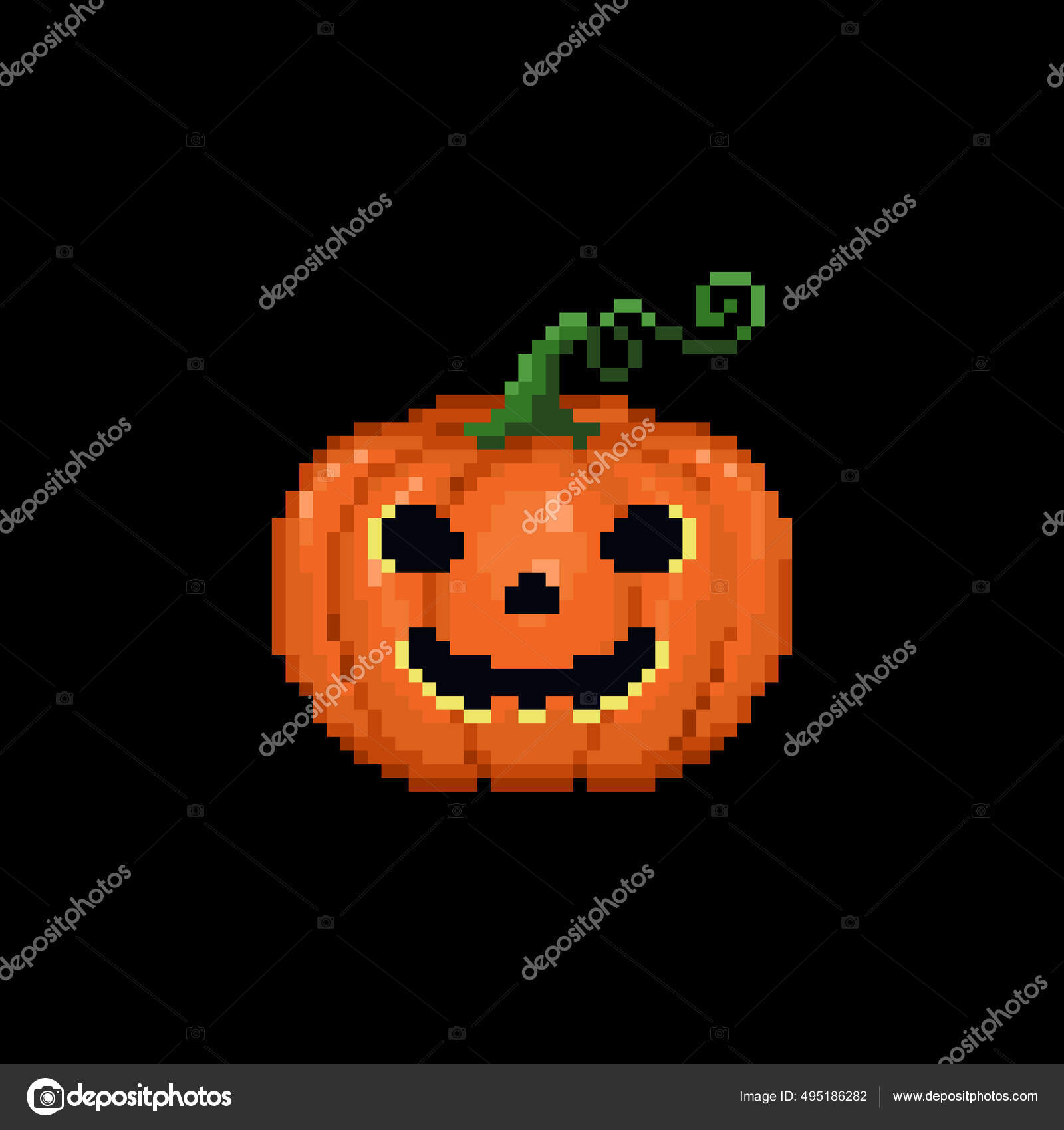 Bonito desenho animado 3d abóbora de halloween com cara assustadora  ilustração vetorial de conceito de halloween