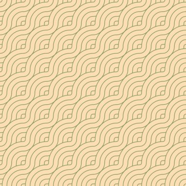 Geometrik asgari Japon dikişsiz deseni. Asya tarzında dalgalı çizgiler. Oriental 