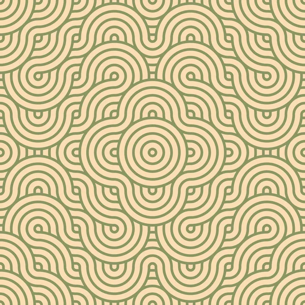 Asya stili mandala pürüzsüz desen. Kumaş, tekstil ve kağıt arkaplan için geometrik dikişsiz süsler. Japon motifli dalgalı mandala desen tasarımı. 