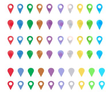 Haritadaki mevcut konumu gösteren bir iğne izi çizimi