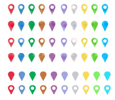 Haritadaki mevcut konumu gösteren bir iğne izi çizimi