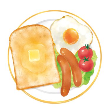 Lezzetli bir tek tabaklı kahvaltı.