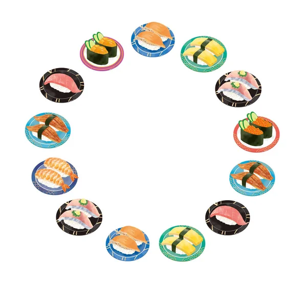 Set Realistico Illustrazione Del Sushi Touch — Foto Stock