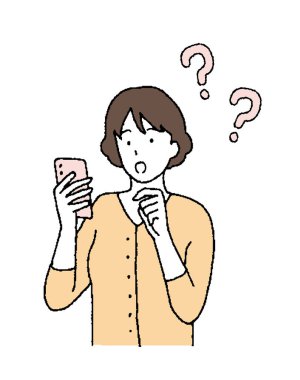 Cep telefonu kullanan bir kadının basit bir dokunuşu.