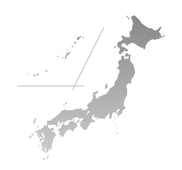 日本列島の単純な図 — ストックベクタ