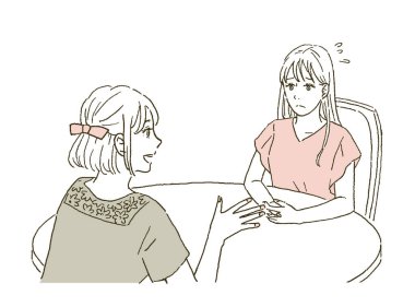 Genç bir kadının danışmanlık yapması ya da biriyle buluşması.