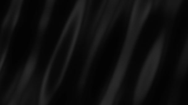 Черная шелковая ткань, дующая на ветру — стоковое видео