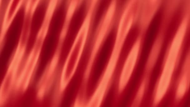 Tela de seda roja soplando en el viento — Vídeo de stock