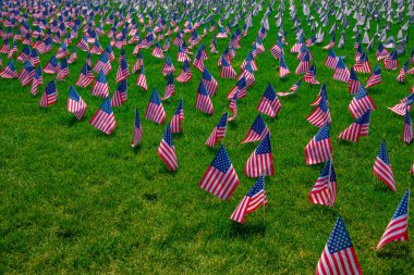 Anma Günü için Amerikan bayrağı. Amerikalıların vatanseverlik anıtı. Gaziler ve Anma Günü için Amerikan bayrağı. Amerikan bayrağı ve Anma Günü konsepti