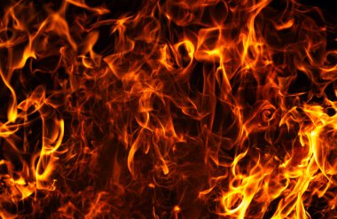 Yanan hareket düzeni. Ateş yoğun alev etkisi. Dramatik sıcak dalgaları ateşleyin. Alev alev yanan alev dizaynı