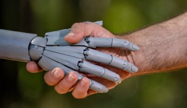 Robot insan tokalaşma teknolojisi yeniliği. Robot insan tokalaşması mühendislik otomasyonu. Robot insan tokalaşma mekanizması robotları. Robot insan tokalaşması gelecekteki zeka