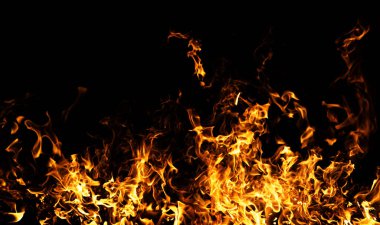 Ateşli, soyut dokuyu ateşle. Ateş hareketini ateşle. Ateş yoğun alevler. Yangın dramatik ısı etkisi