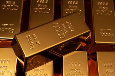 Metal rezervi için 24 bin altın. Altın bar stüdyo geçmişi. Altın külçeli altın lüks. Yatırım ve ticaret için altın