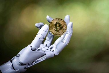Bitcoin robot ellerde. Bitcoin kripto ticareti. Bitcoin yapay zeka engelleme zinciri. Bitcoin kripto yapay zeka yatırımı