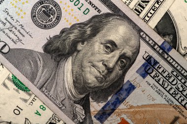 Banknotların desenleri ve dolarlar. Dolar bankacılık planına göre. Dolar yatırım kavramını finanse eder. Amerikan nakit doları geçmişi