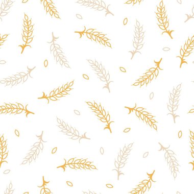 Soyut Buğday Kırpma Vektörü Grafik Çizgisi Çizgisiz Desen arkaplan ve giyim tasarımı için kullanılabilir