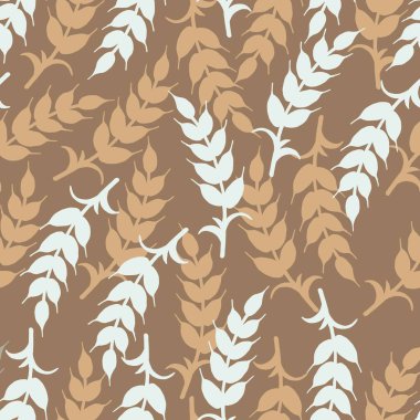 Buğday Çiçeği Vektörü Grafik Şekilleri Kusursuz Desen arkaplan ve giyim tasarımı için kullanılabilir