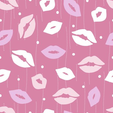 Beyaz Vektör Grafik Arkaplansız Şekilde Tatlı Basit Pembe Öpücük Dudakları Arkaplan ve Görünüm Tasarımı için kullanılabilir