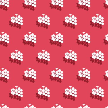 Kırmızı ve beyaz üzümlü meyve vektörü grafik silueti arkaplan ve giyim tasarımı için kullanılabilir