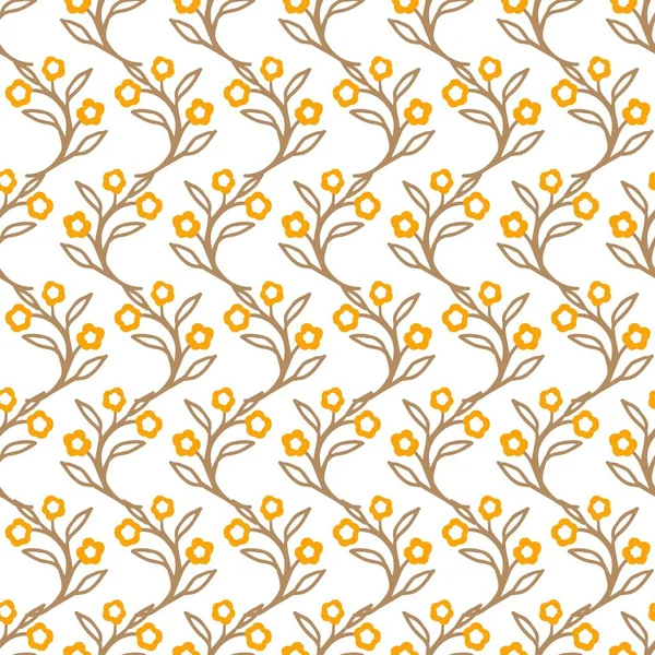 Çiçek Dalı Vektör Silüeti ile dekorasyon deseni arkaplan ve giysi tasarımı için kullanılabilir