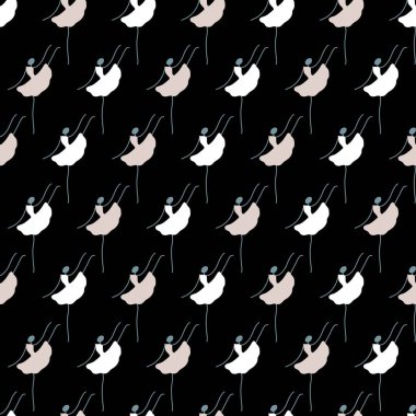 Artistic Pattern Abstract Ballerina Dance Figures. Perfect for fabric, wallpaper, packaging, dance studio decoration, and elegant artistic designs.