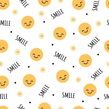 Neşeli Günışığı Gülen Yüz Şablonu Sanat arka plan, şablon ve giyim tasarımı için kullanılabilir