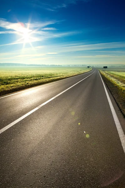 Sunny road — Stock Photo, Image